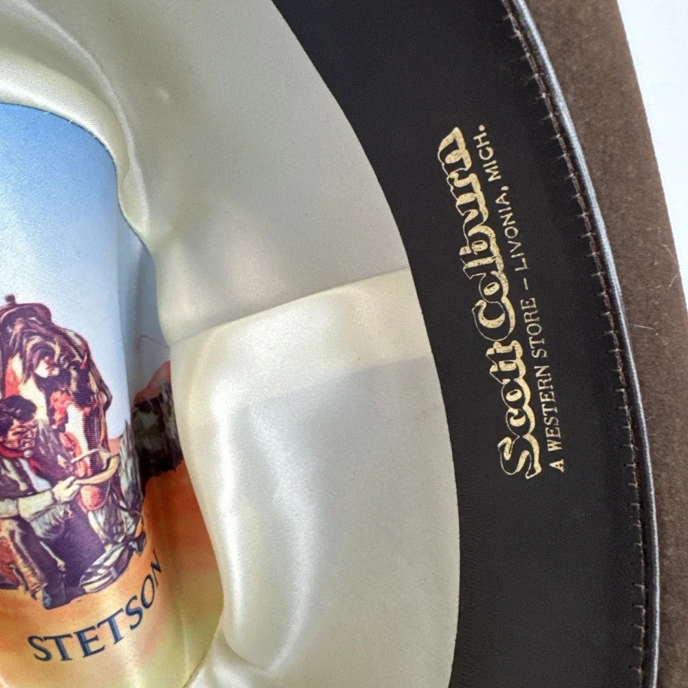 John B Stetson 3X Beaver Cowboy Hat Size 7 1/2  Brown XXX Stetson